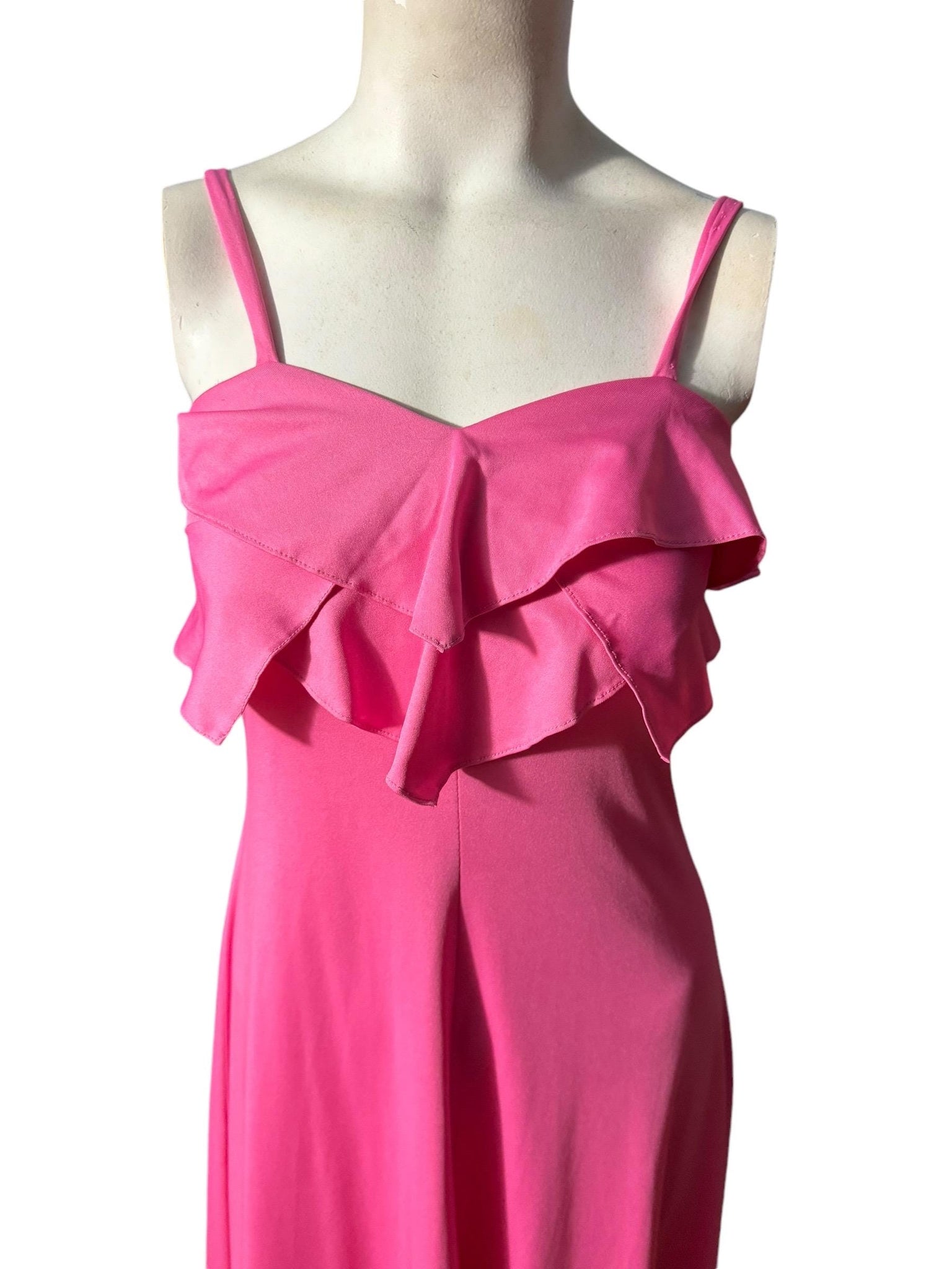 Vintage pink 70's maxi dress Jody T S