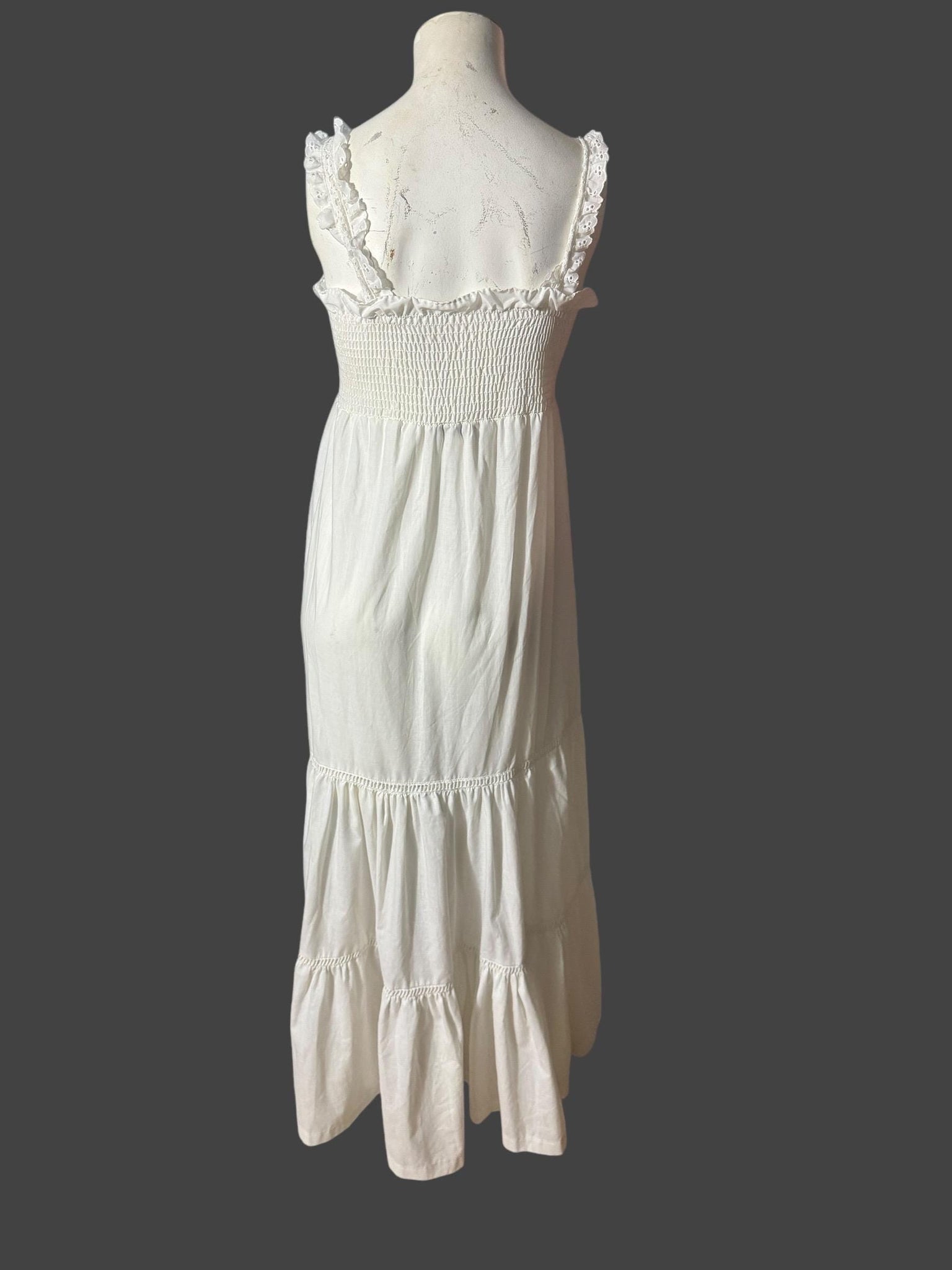 Vintage Young Edwardian by Arpeja white sun dress M