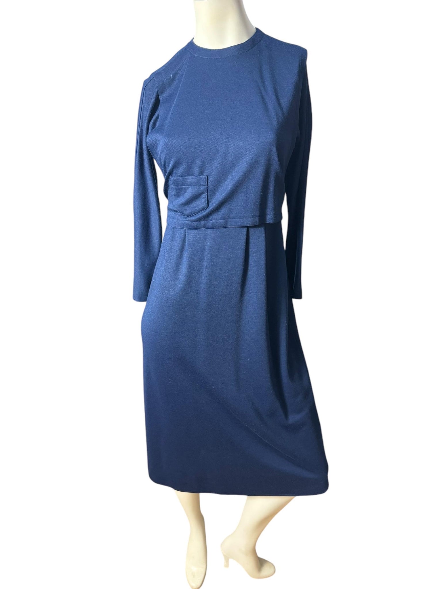 Vintage 80's blue dress M Pedestal