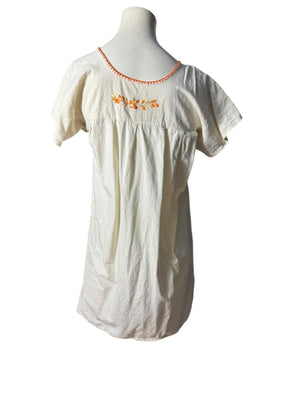 Vintage Mexican embroidered dress M