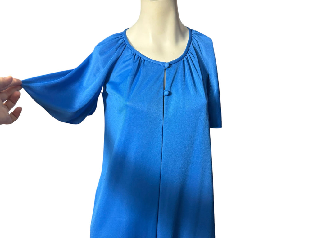 Vintage 70's blue lounge dress S Vanity Fair