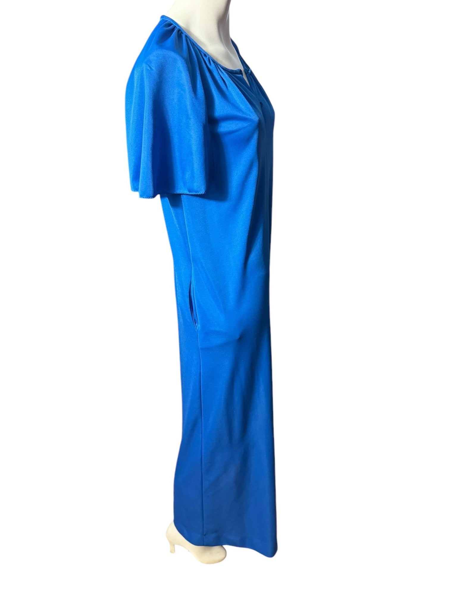 Vintage 70's blue lounge dress S Vanity Fair