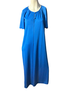 Vintage 70's blue lounge dress S Vanity Fair