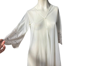Vintage 60's long sheer chiffon robe M