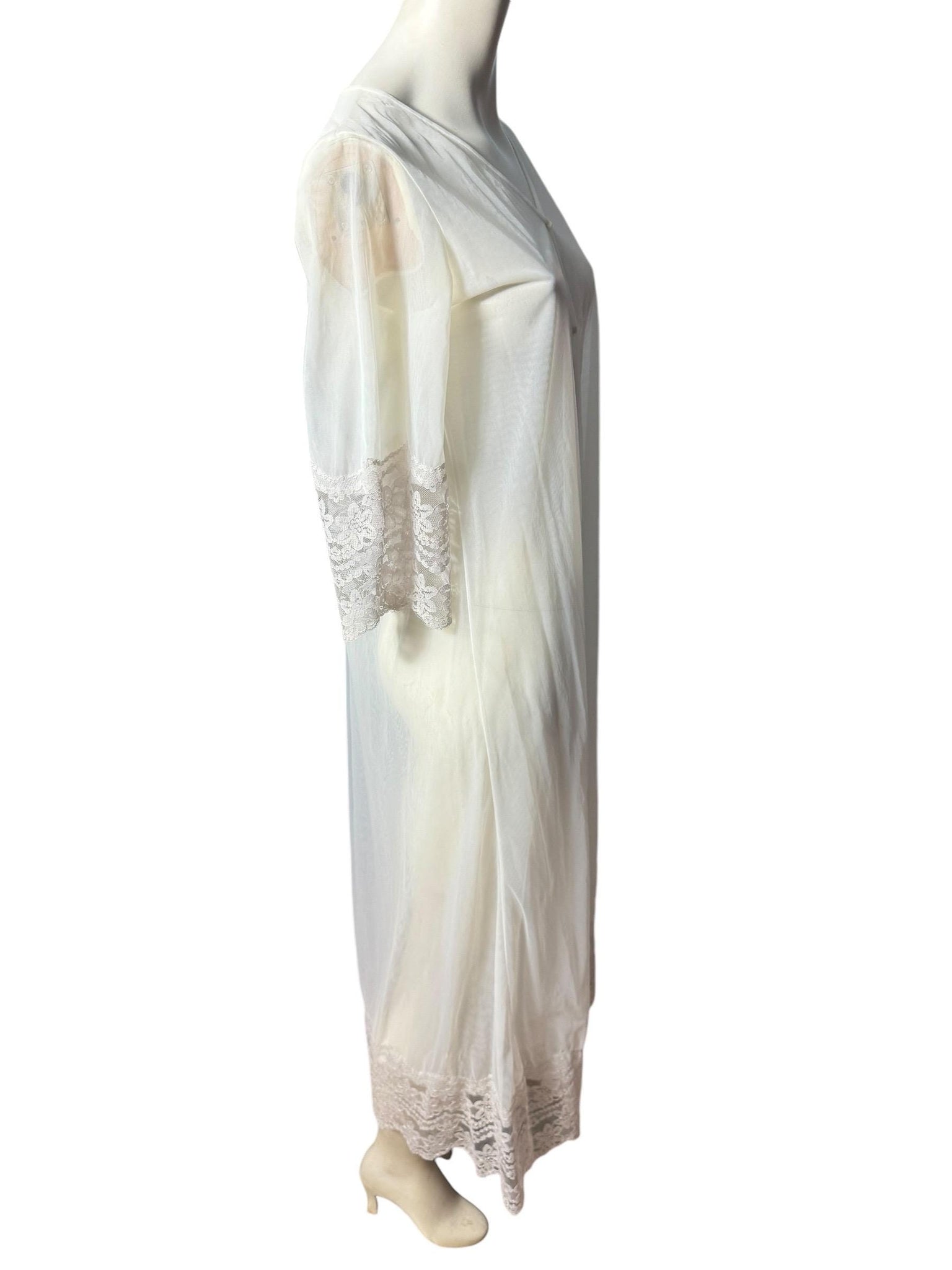 Vintage 60's long sheer chiffon robe M