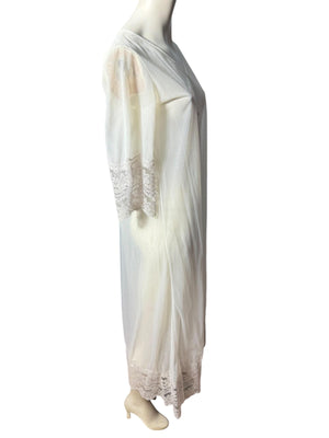 Vintage 60's long sheer chiffon robe M
