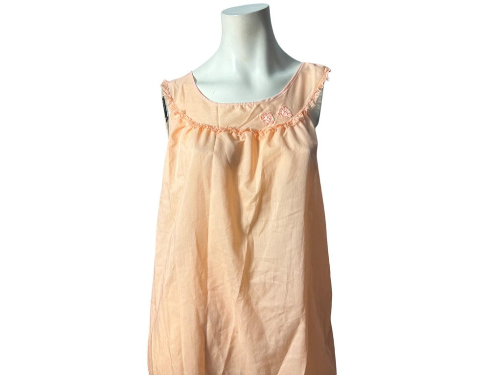 Vintage 60's cotton peach short nightgown M Philmaid
