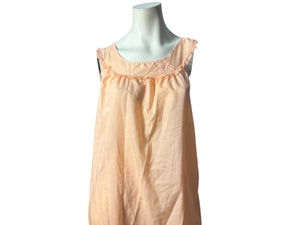 Vintage 60's cotton peach short nightgown M Philmaid