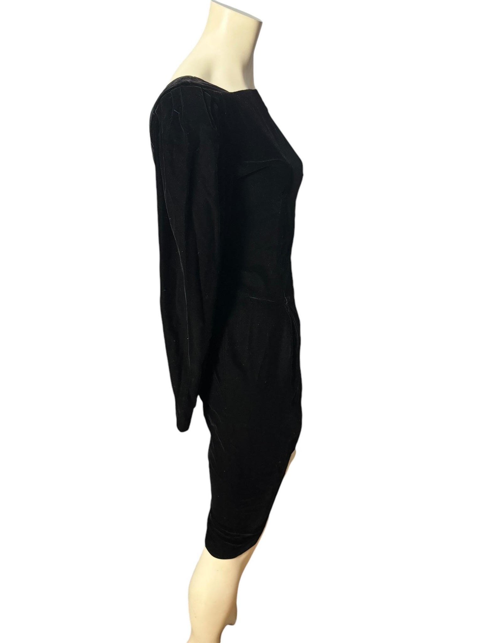 Vintage 80's black velvet dress 4 Maggy London