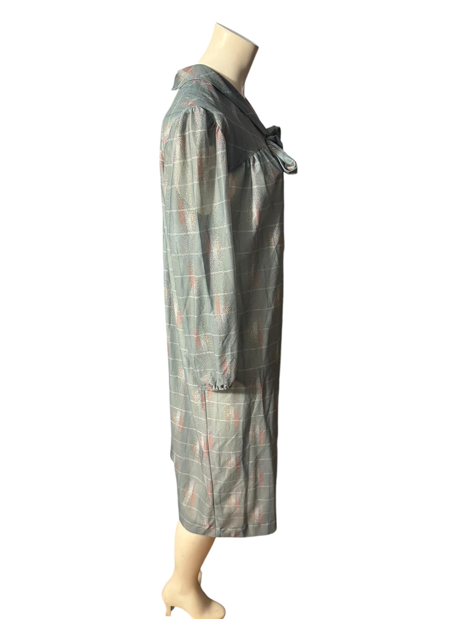 Vintage 70's gray XXL dress Lady Jennifer sz 20