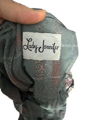 Vintage 70's gray XXL dress Lady Jennifer sz 20