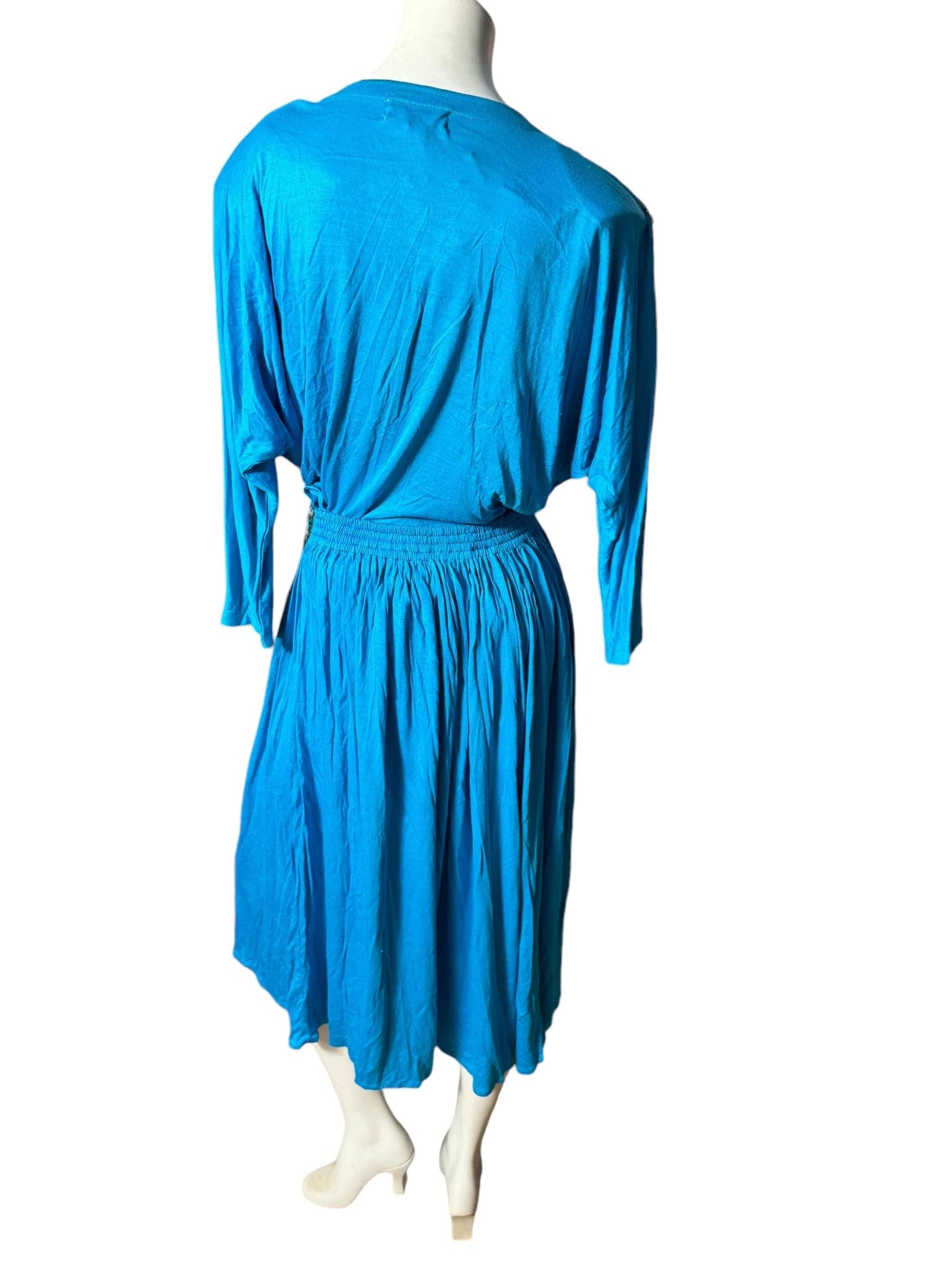 Vintage 80's sequin top and skirt L deadstock