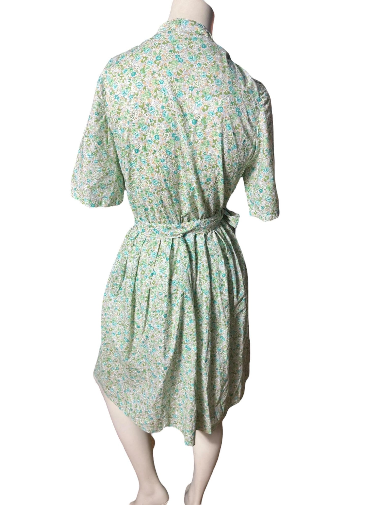 Vintage cotton handmade full circle day dress M