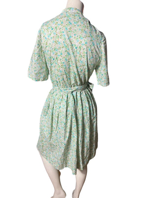 Vintage cotton handmade full circle day dress M
