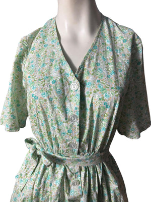 Vintage cotton handmade full circle day dress M