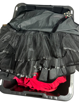 Vintage 80's Nikki black velvet party dress 10 M deadstock