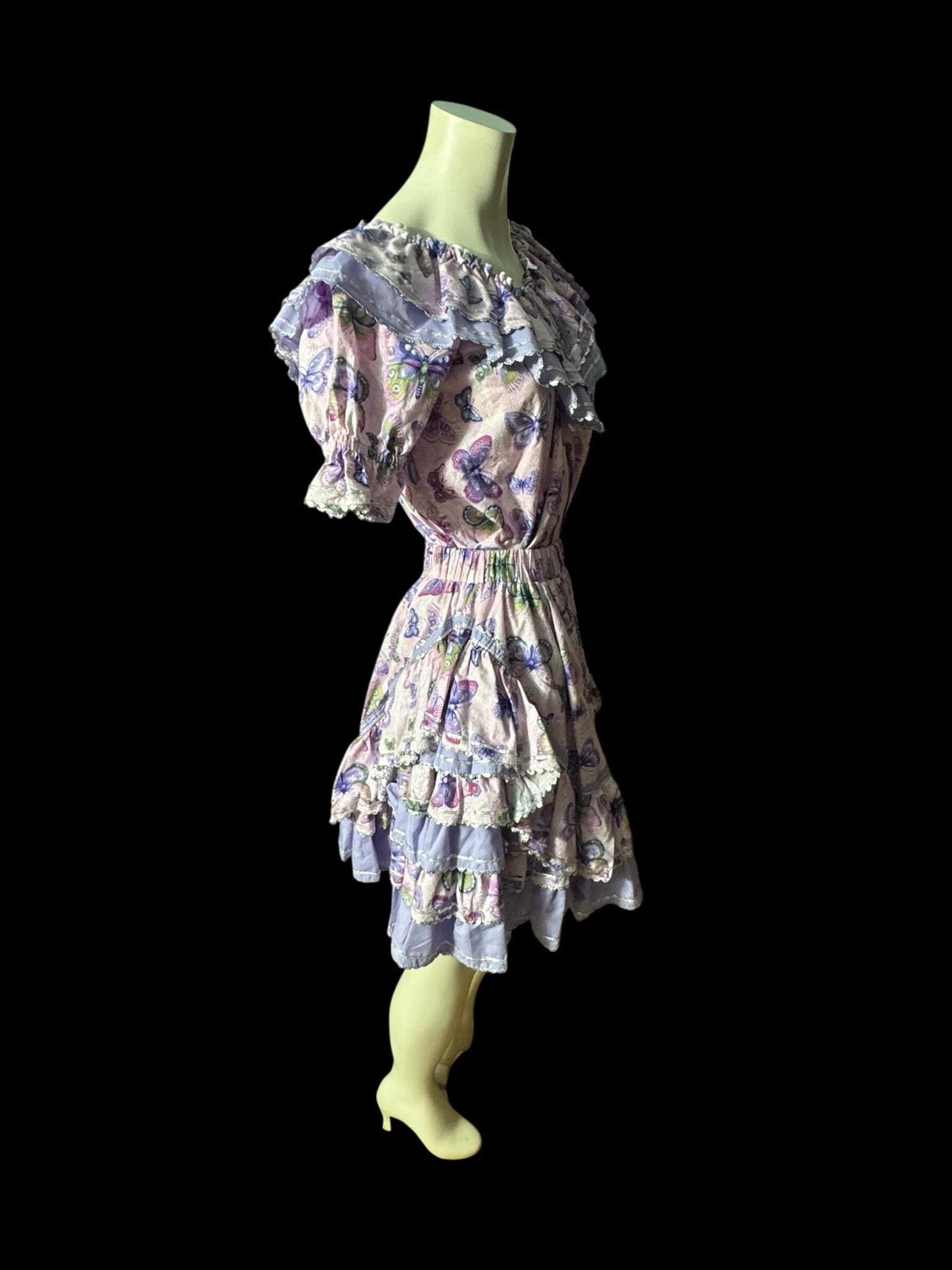 Vintage purple butterfly square dance set M Rhythm Creations