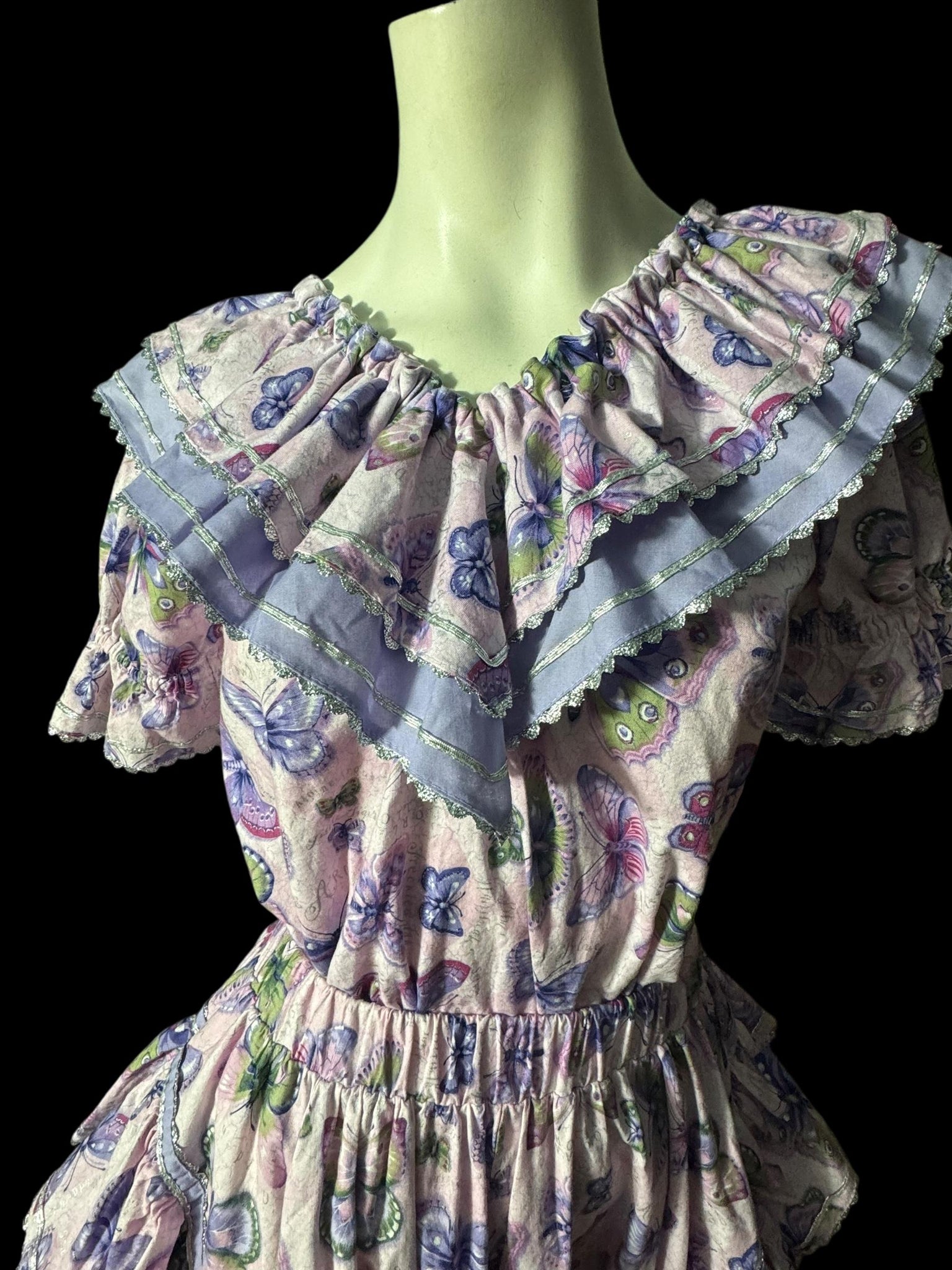 Vintage purple butterfly square dance set M Rhythm Creations