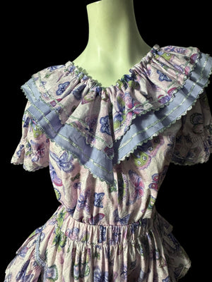 Vintage purple butterfly square dance set M Rhythm Creations