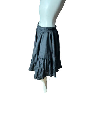 Vintage black petticoat square dance skirt L 30-32"