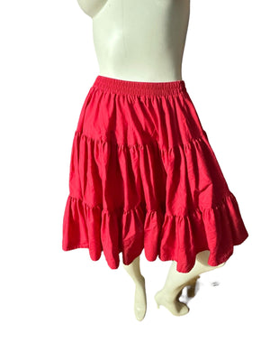 Vintage Malco Modes red petticoat skirt S