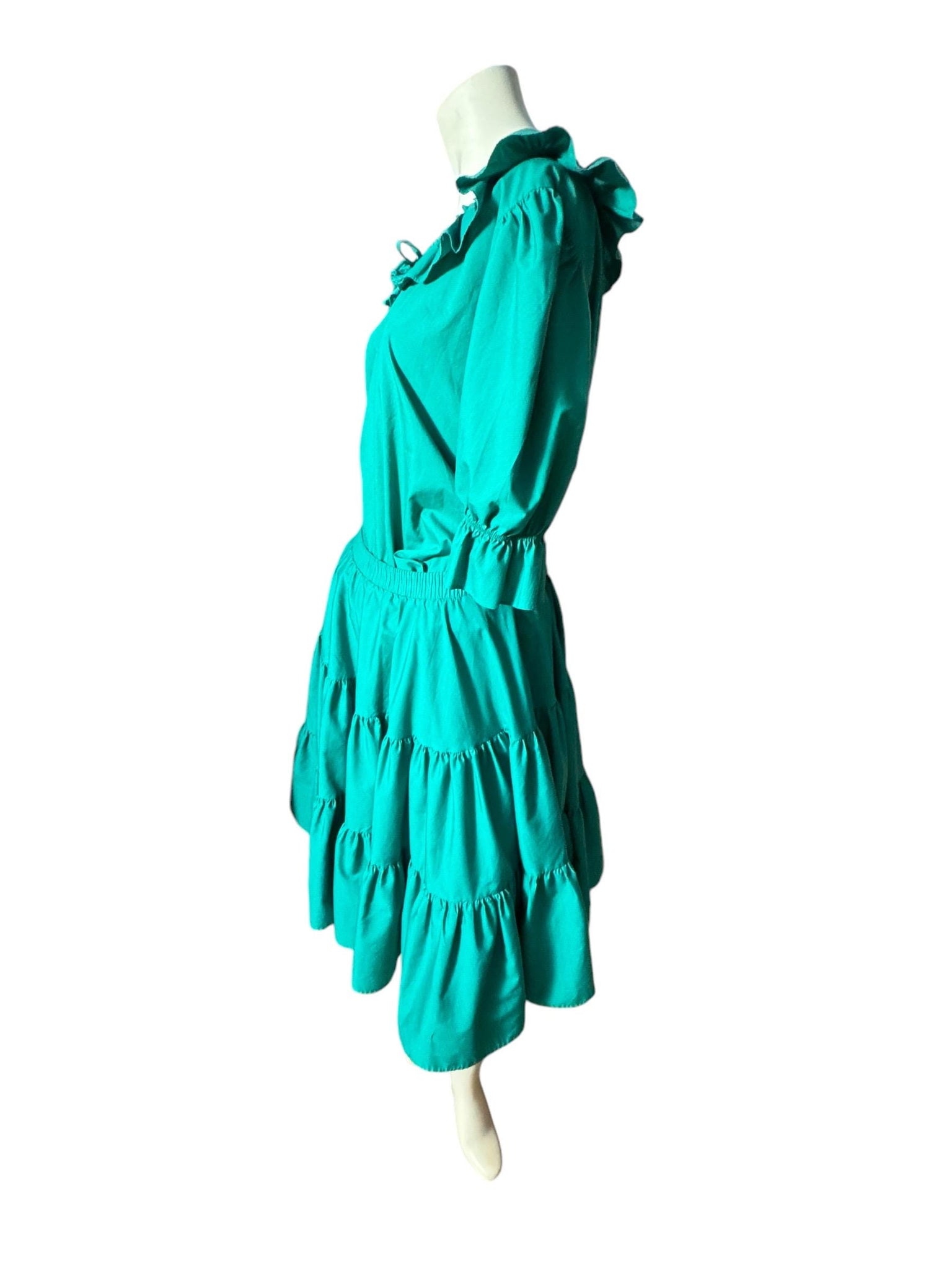 Vintage green square dance dress skirt L Partners Please