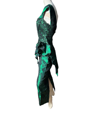 Vintage 80's green prom dress 5 Deja Vu Designs