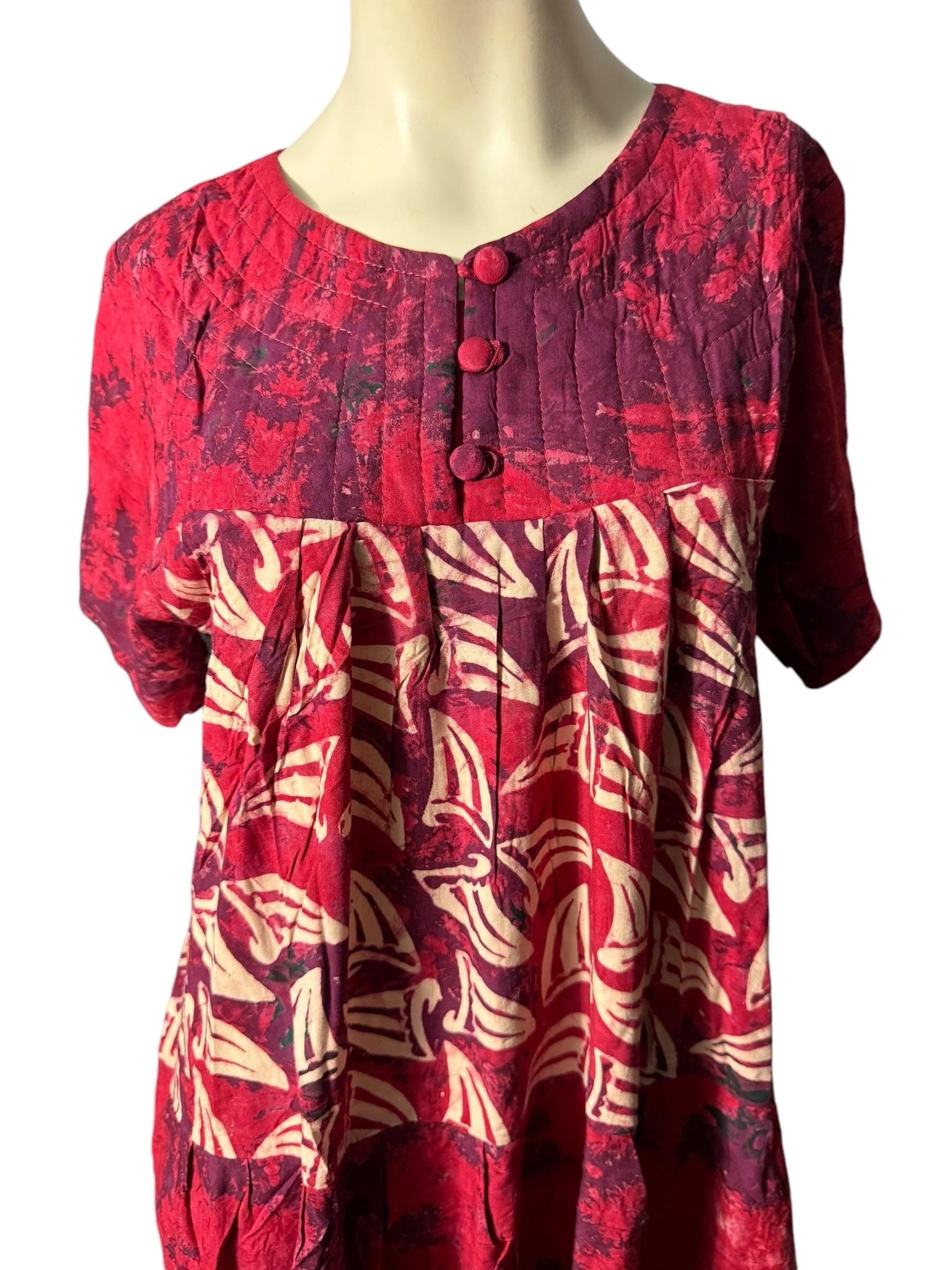 Vintage Lady Cactus batik lounge dress M L