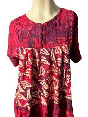 Vintage Lady Cactus batik lounge dress M L