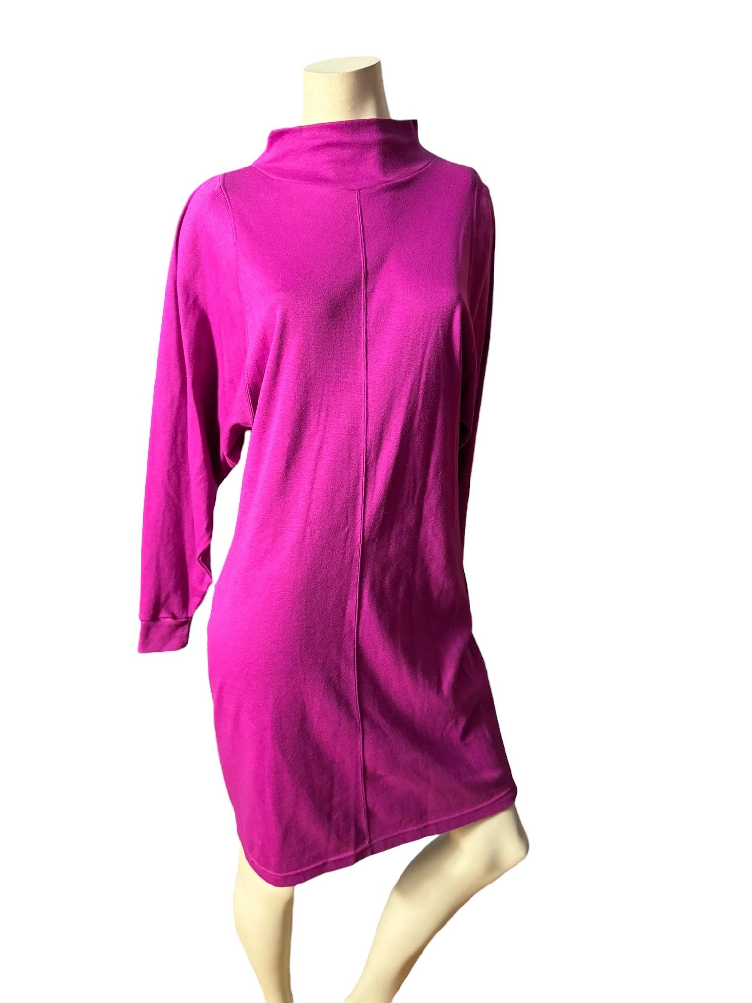 Vintage pink 80's shirt dress S