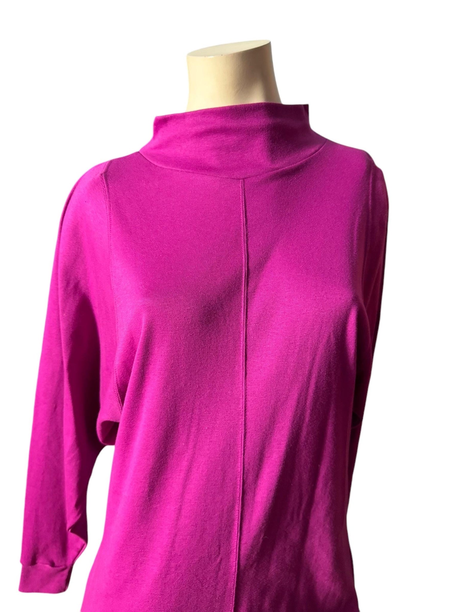 Vintage pink 80's shirt dress S