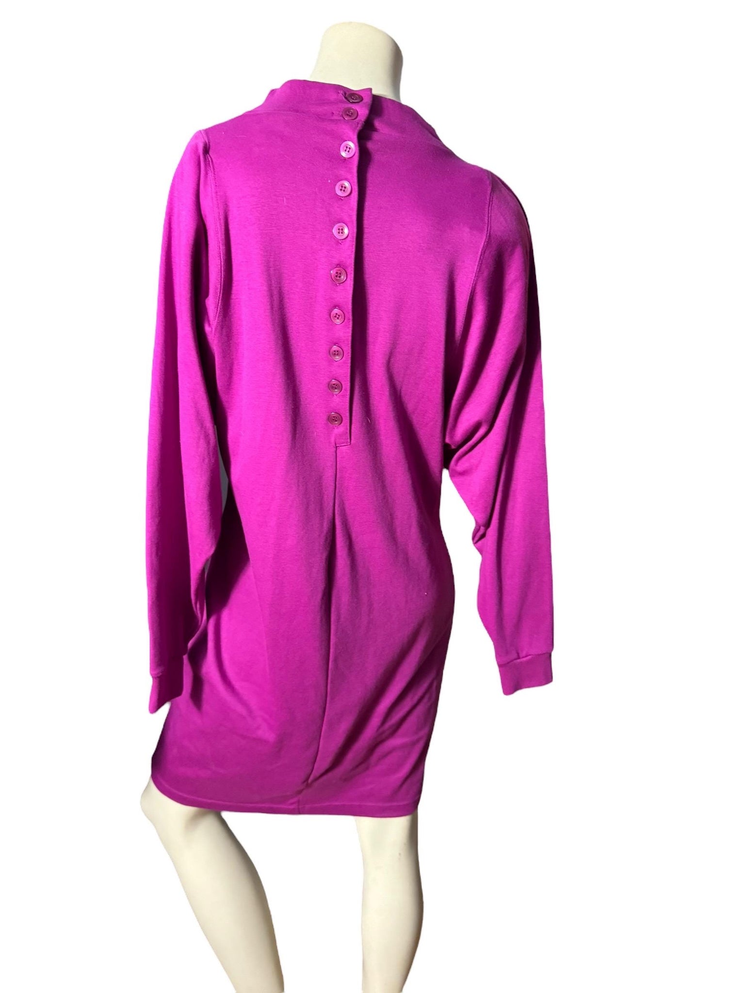 Vintage pink 80's shirt dress S