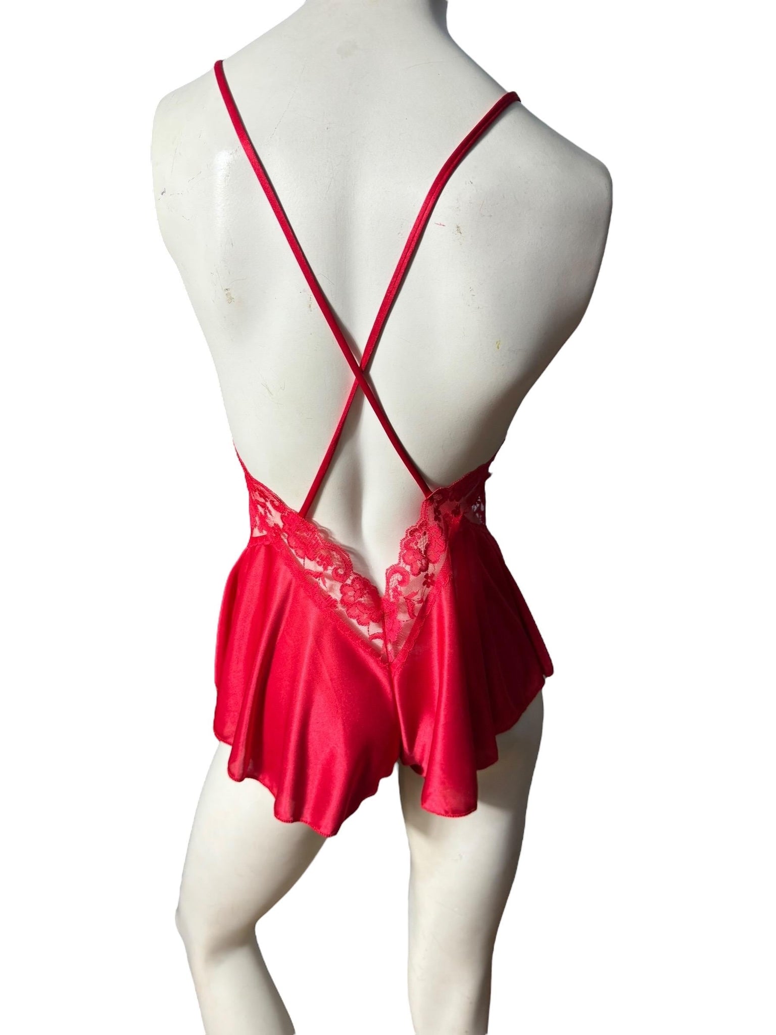 Vintage red teddy lingerie S Petra Fashions