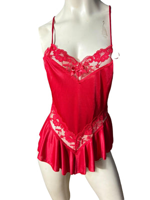 Vintage red teddy lingerie S Petra Fashions