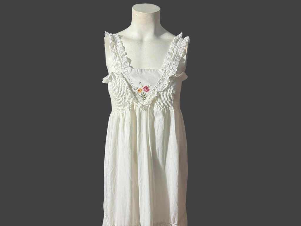 Vintage Young Edwardian by Arpeja white sun dress M