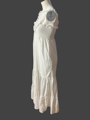 Vintage Young Edwardian by Arpeja white sun dress M