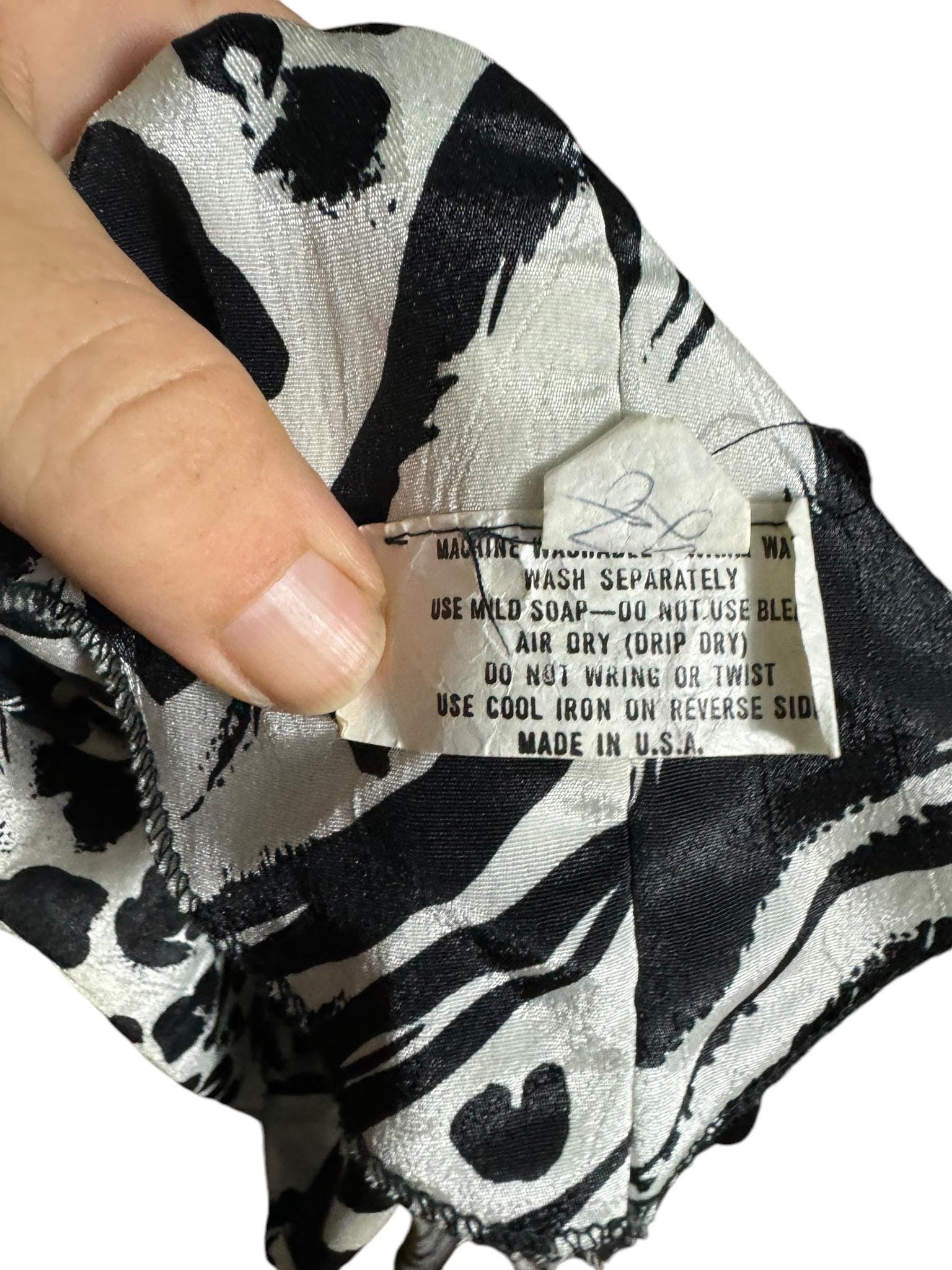 Vintage 80's zebra peplum dress M
