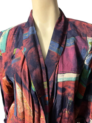 Vintage 80's rayon women's blazer M Kensington Square