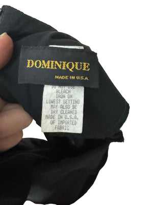 Vintage 80's black dress 12 L Dominique