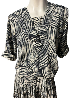 Vintage 80’s dress drop waist Perceptions M