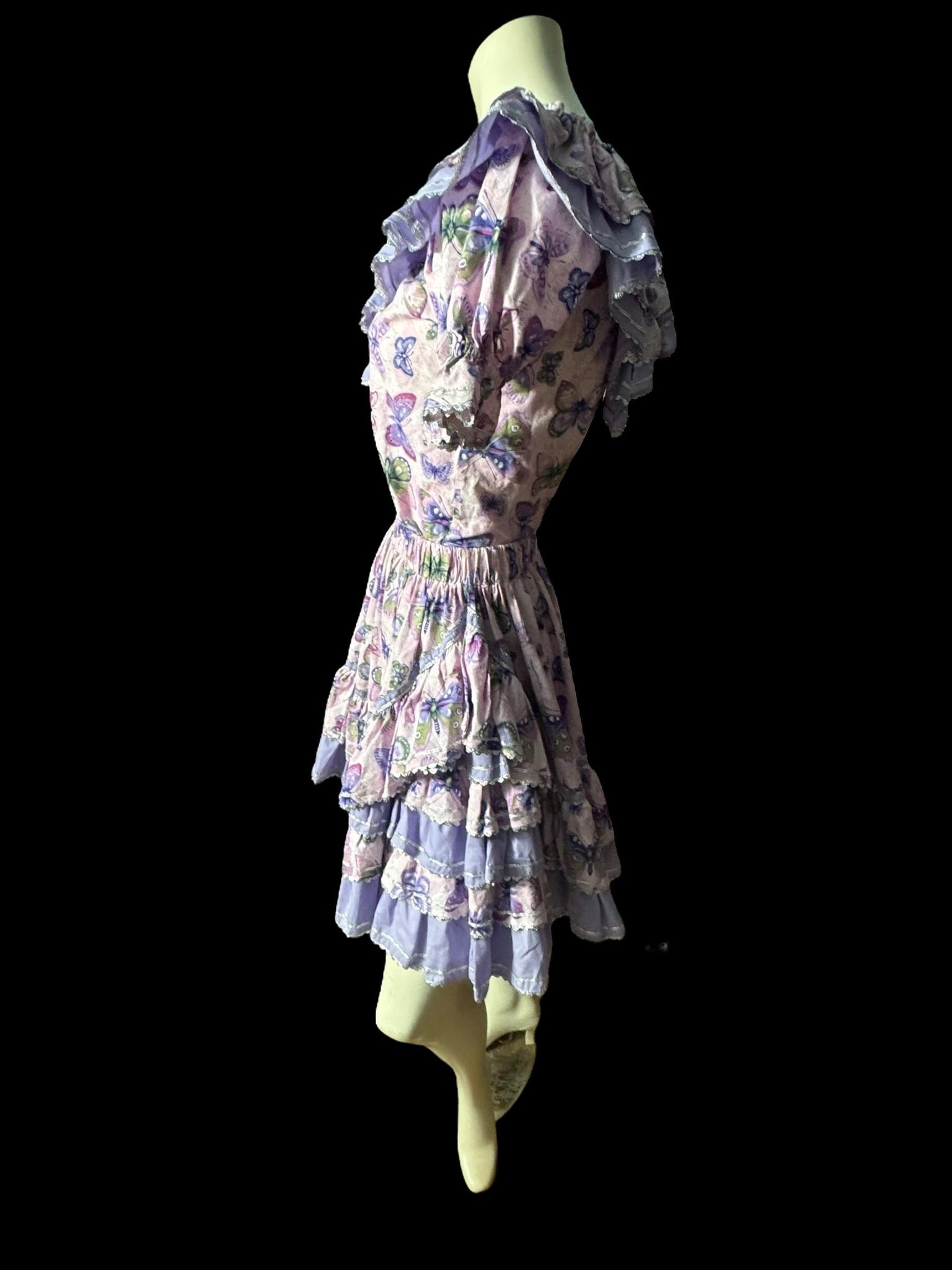 Vintage purple butterfly square dance set M Rhythm Creations