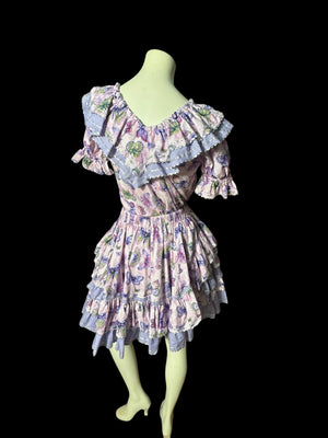 Vintage purple butterfly square dance set M Rhythm Creations