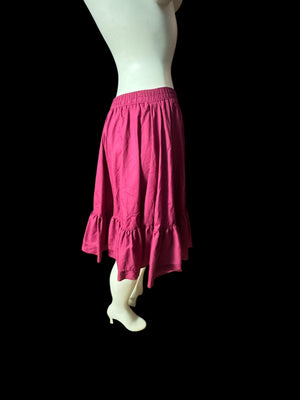 Vintage square dance skirt petticoat maroon L