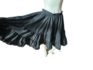 Vintage black petticoat square dance skirt L 30-32"