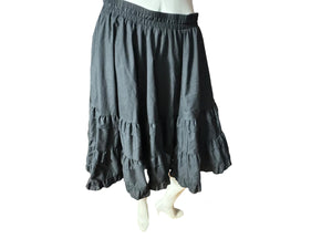 Vintage black petticoat square dance skirt L 30-32"