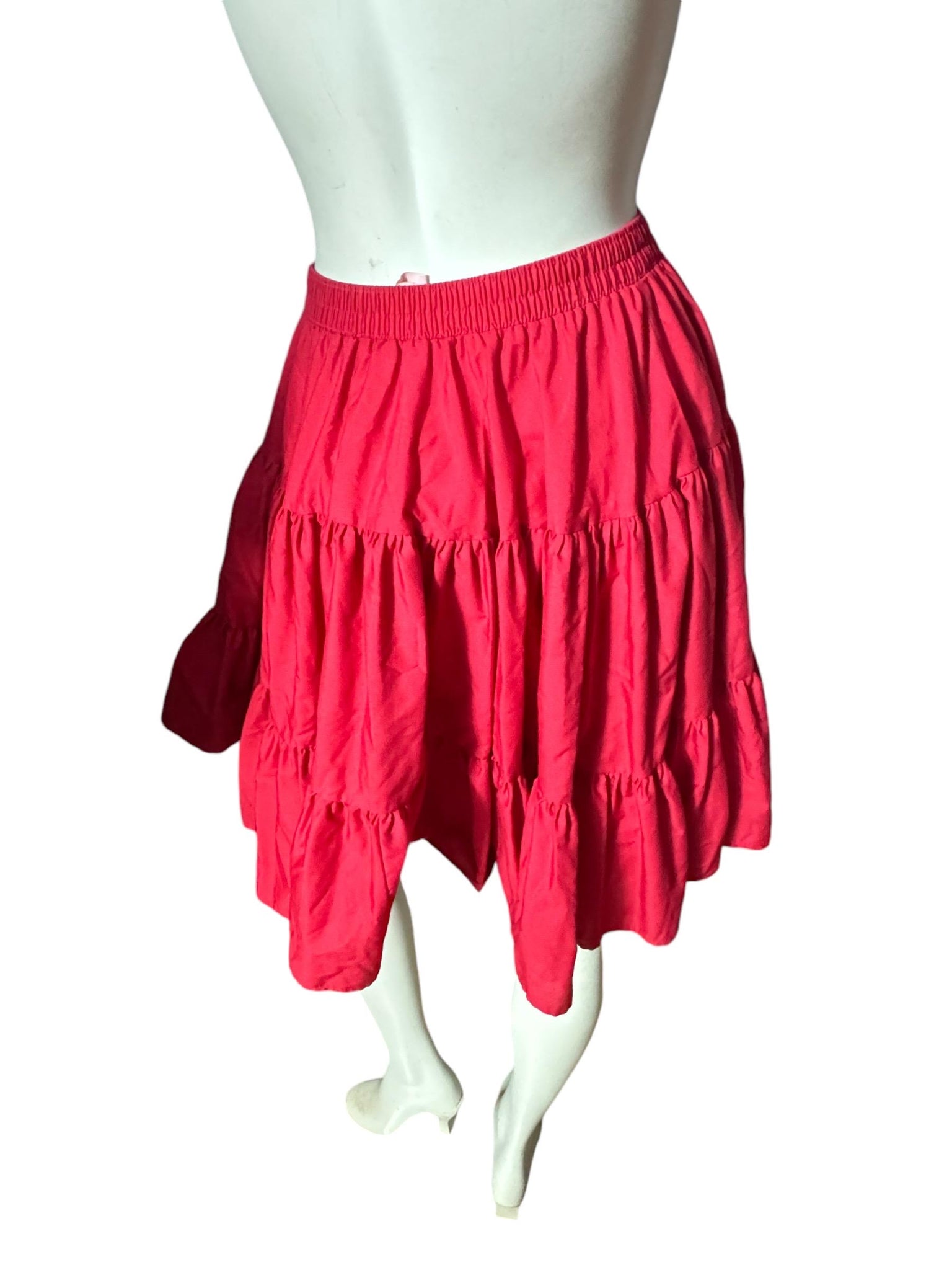 Vintage Malco Modes red petticoat skirt S
