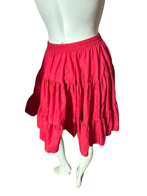 Vintage Malco Modes red petticoat skirt S