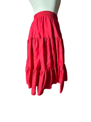 Vintage Malco Modes red petticoat skirt S