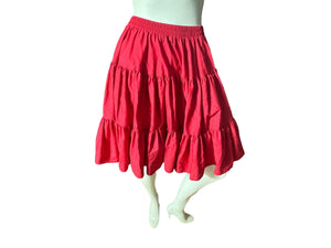 Vintage Malco Modes red petticoat skirt S