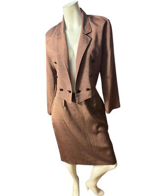 Vintage 80's suit jacket w/ skirt M Cristina